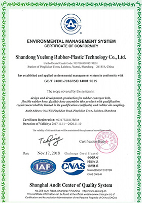 ISO14001 Environmental Management System Certificate